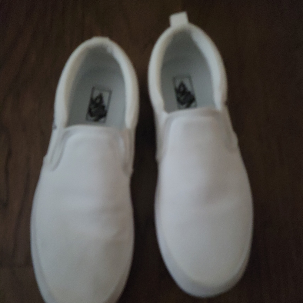 Boys white Vans, size 5.5 young